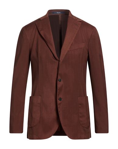 Man Blazer Brown Size 38 Virgin Wool