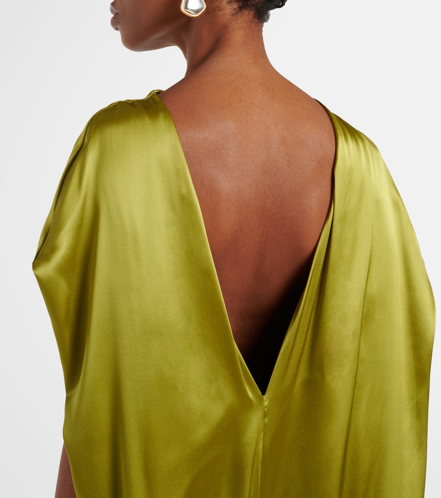 Silk-blend satin gown