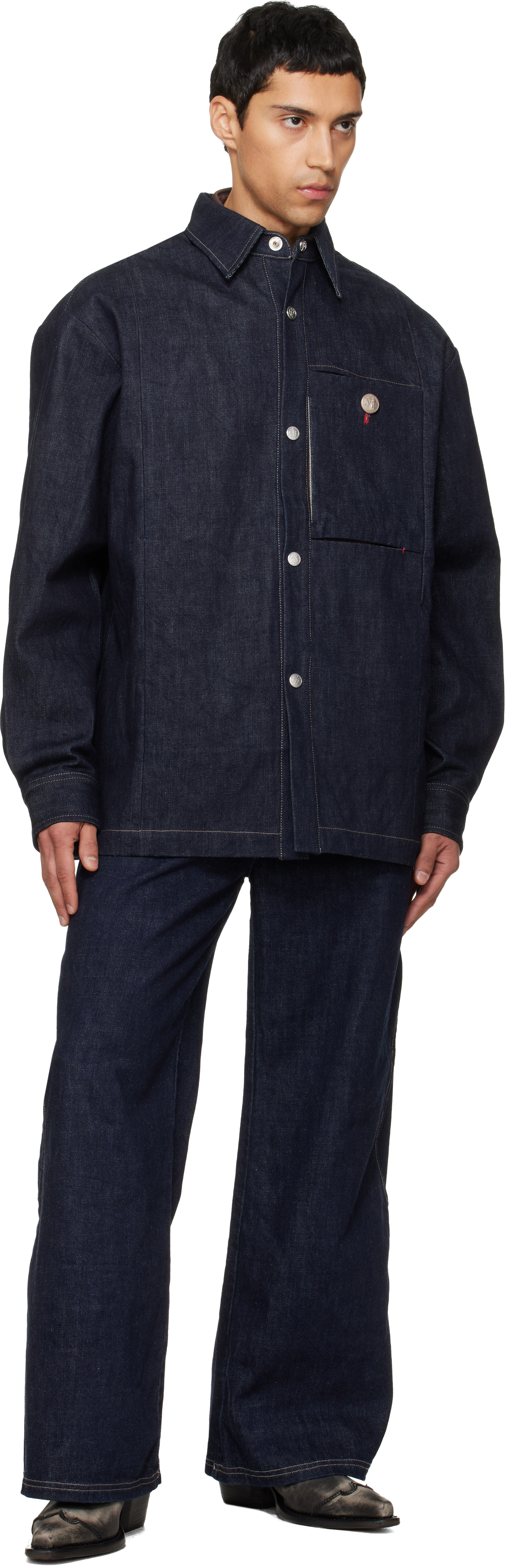 Navy Arrows Pocket Selvedge Jeans