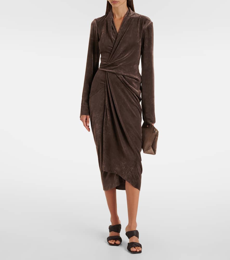 Wrap midi dress