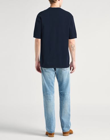 Man Sweater Midnight blue Size M Cotton, Polyester