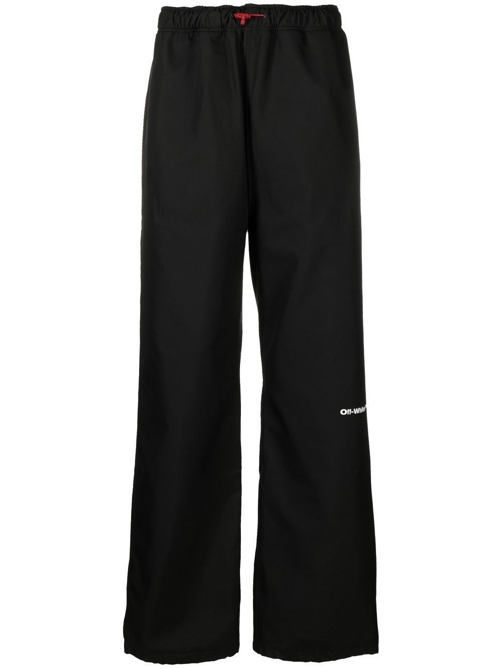 Logo-print track pants - BLACK WHITE