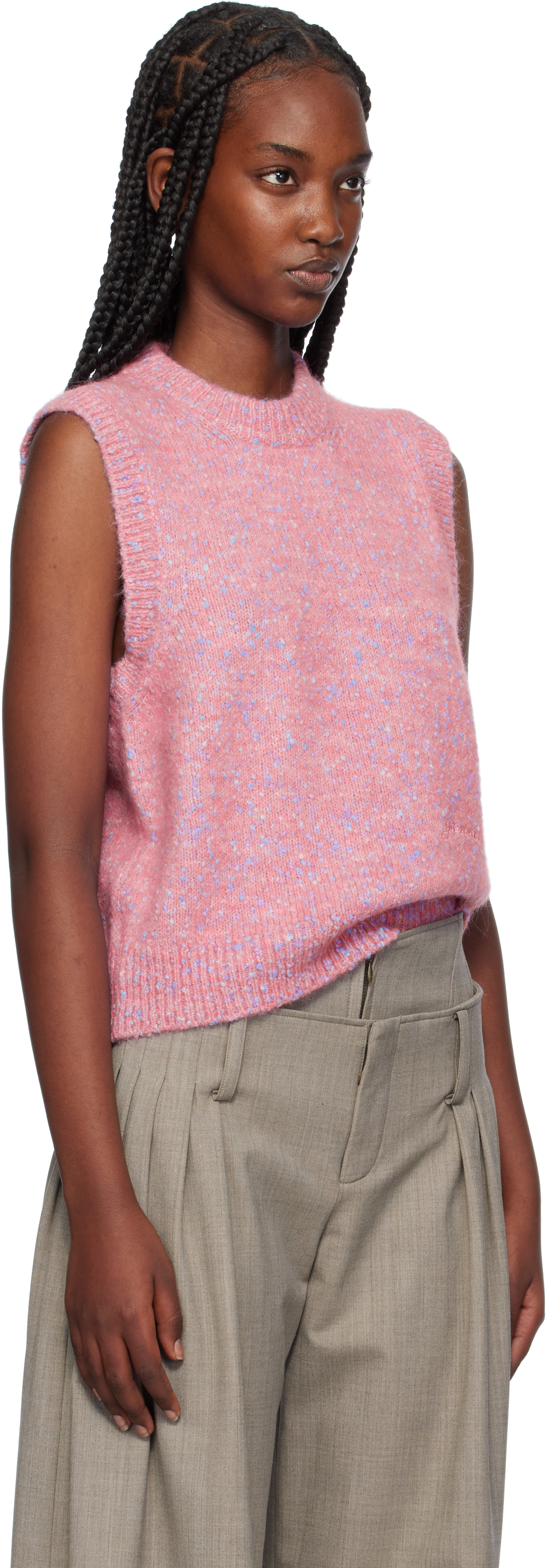 GANNI Pink Knit Vest