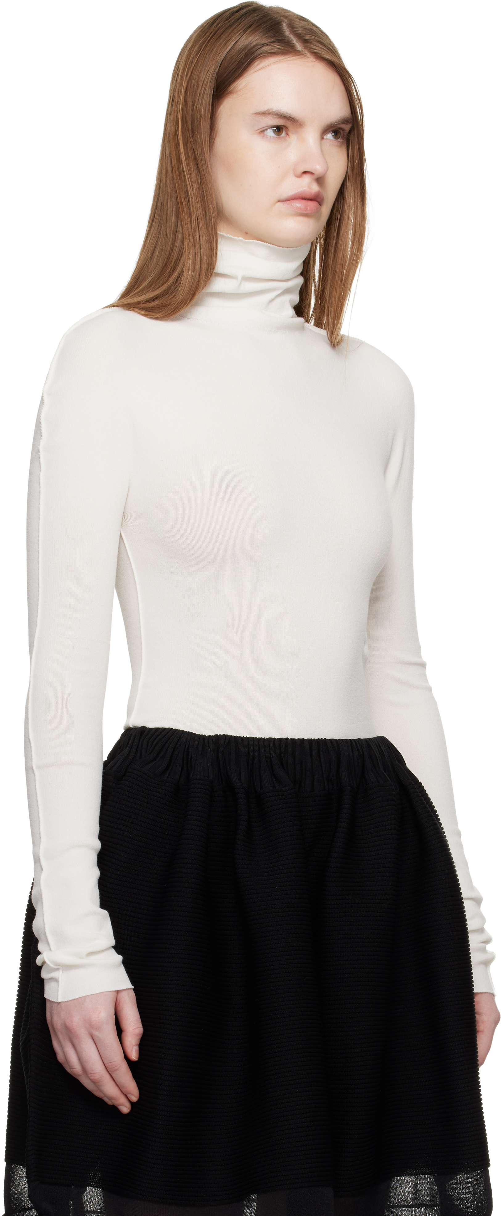 White December Cotton Baguette Turtleneck