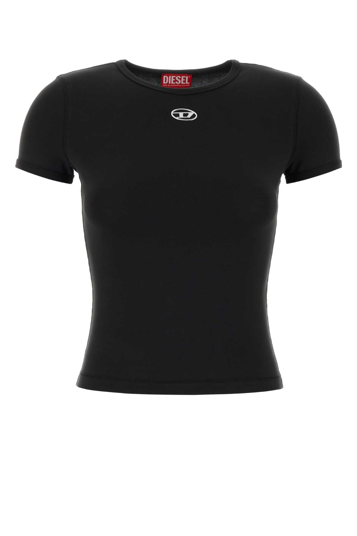 Stretch Cotton T-Shirt — Black