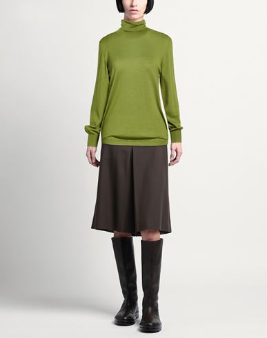 Woman Turtleneck Lime green Size 10 Wool, Silk, Cashmere