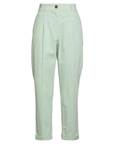 Woman Pants Light green Size 6 Cotton, Elastane