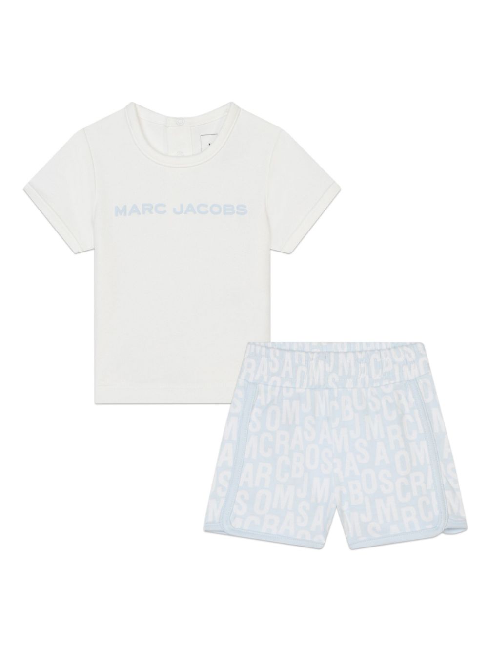 Logo-print T-shirt short set (set of two) - Blue