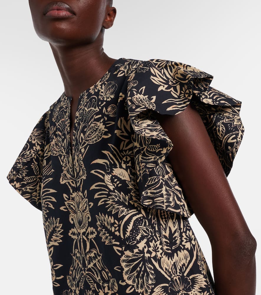 Severine printed cotton poplin top