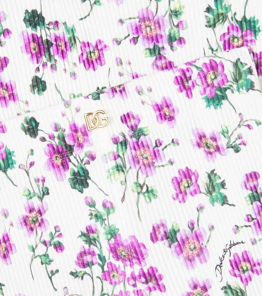 Costa floral cotton flared pants