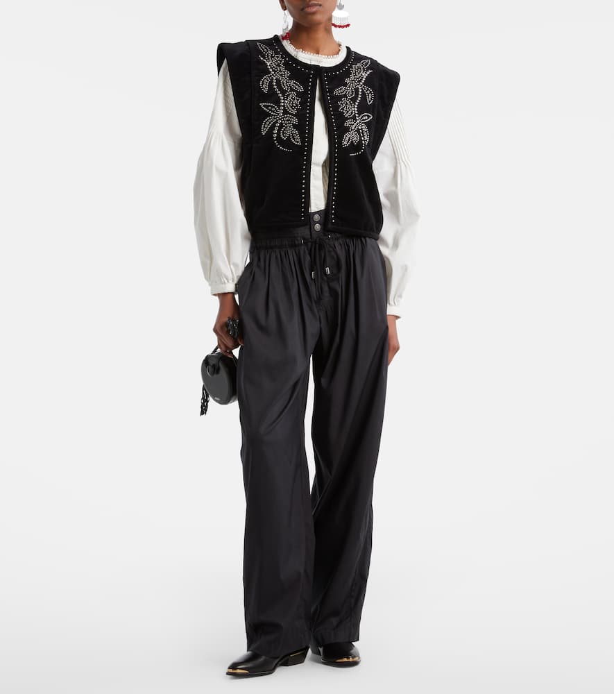 Inaya high-rise wide-leg pants