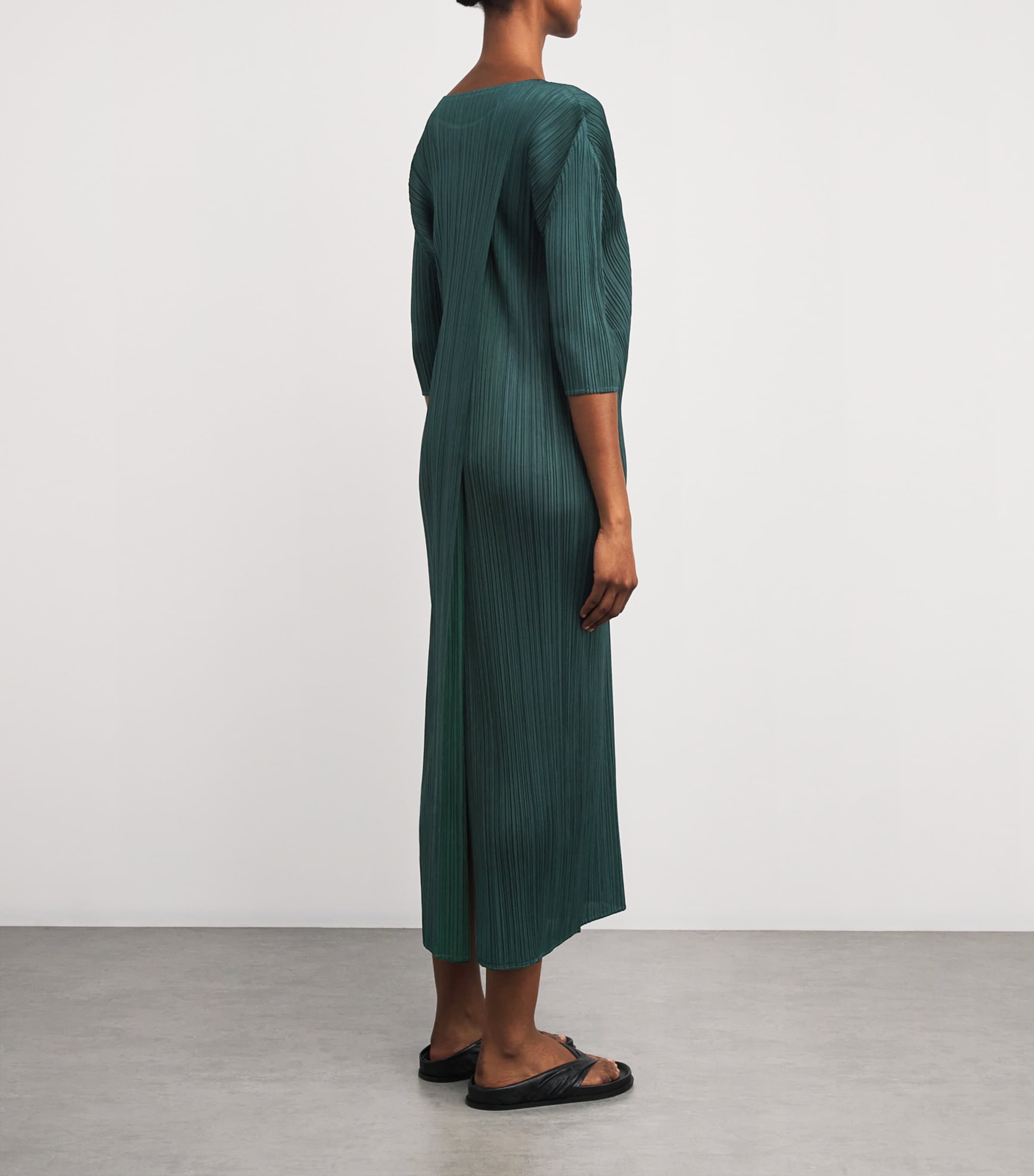 Pleats Please Issey Miyake Merry Bicolor Midi Dress