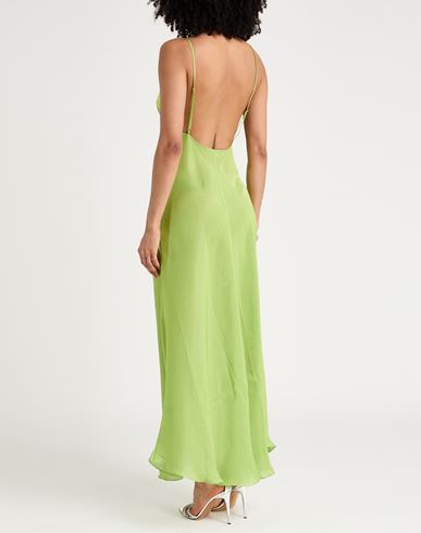 Woman Maxi dress Lime green Size M Polyester