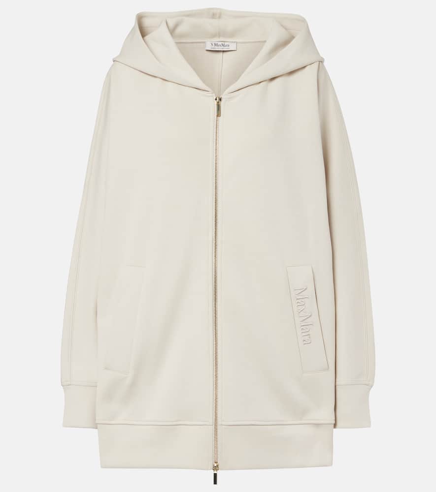 Verbano cotton jersey zip-up sweater