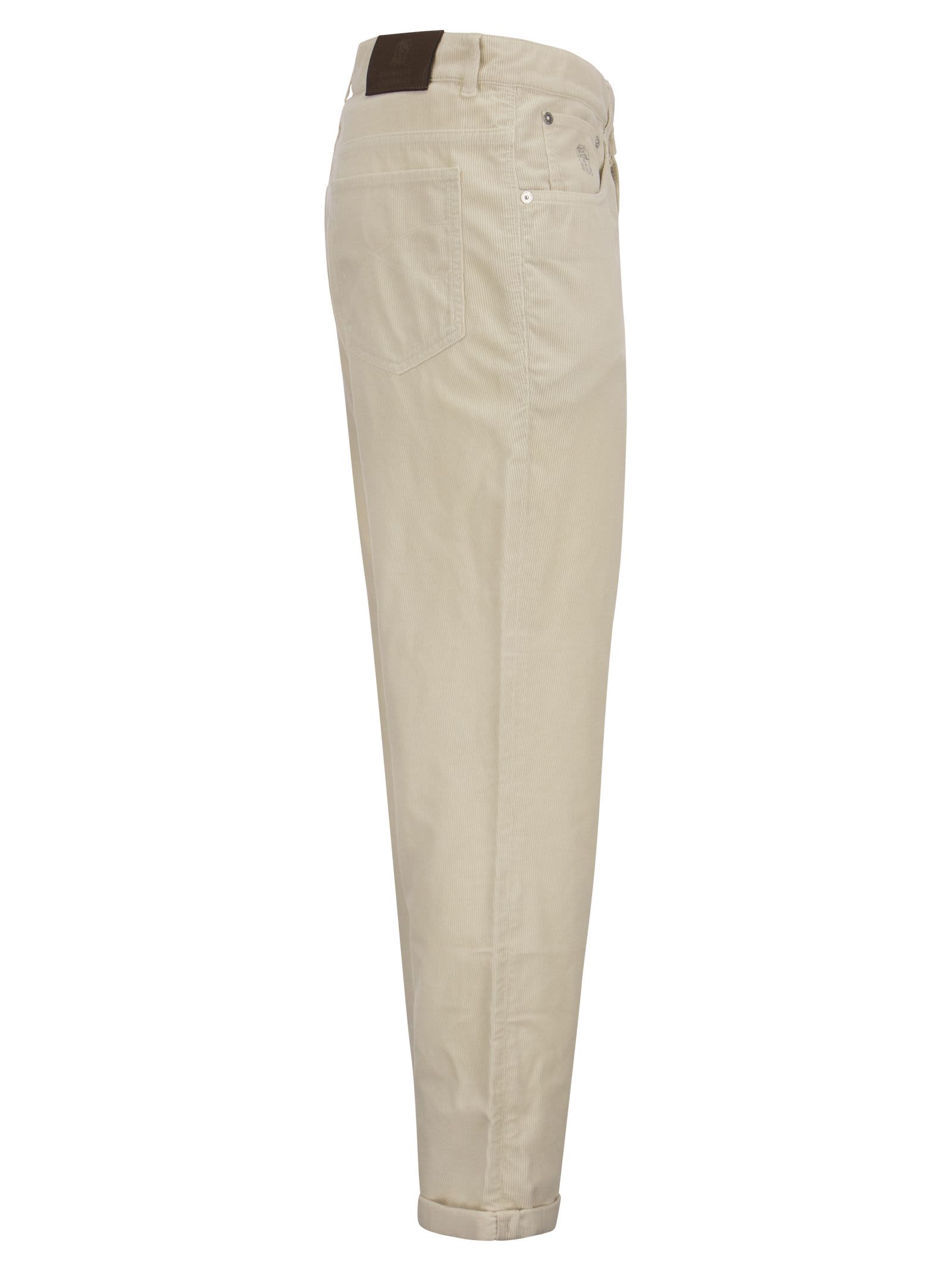 Straight-leg corduroy trousers