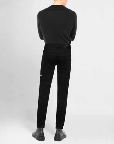 Man Jeans Black Size 31 Cotton, Elastane