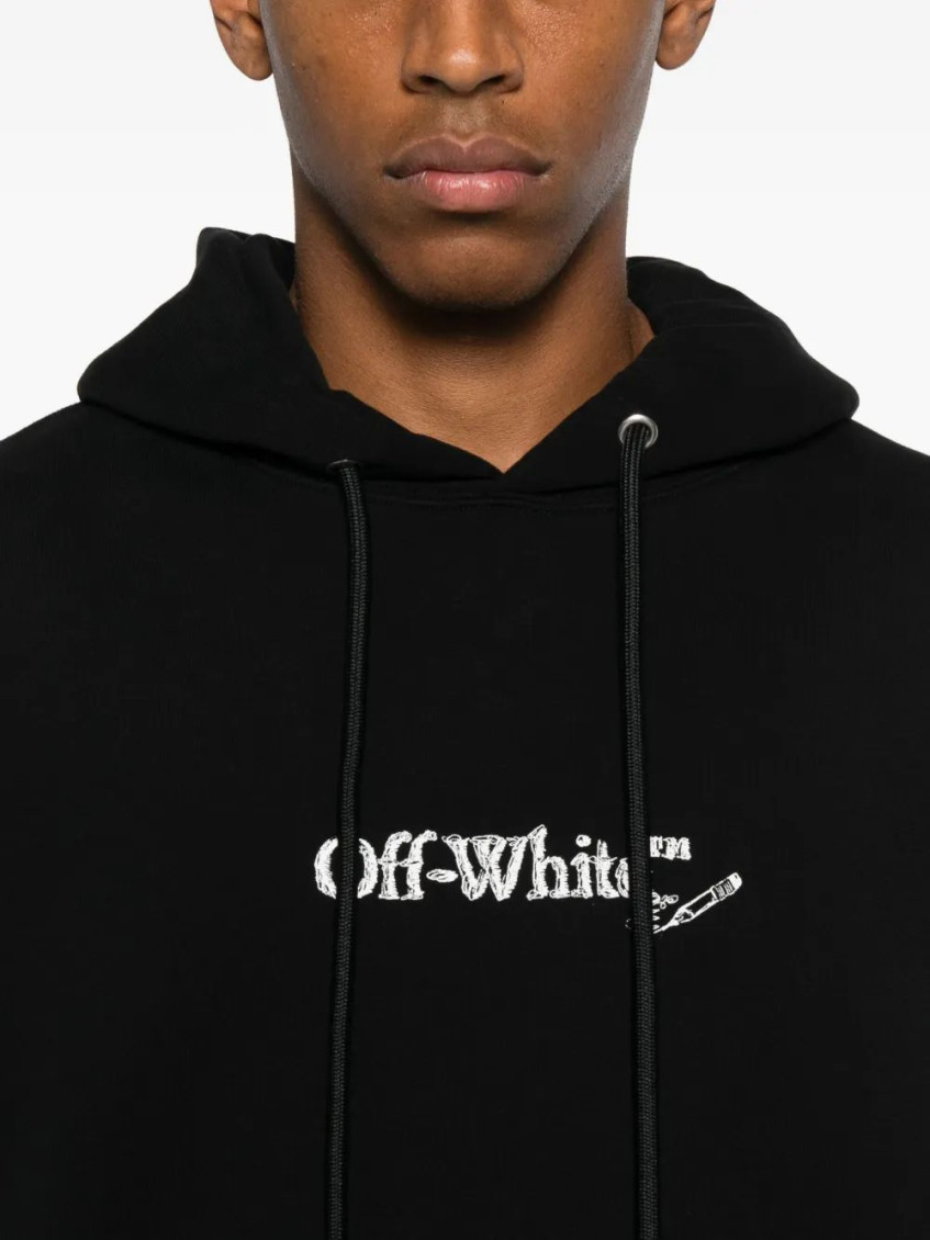 Logo-embroidered Drawstring Hoodie