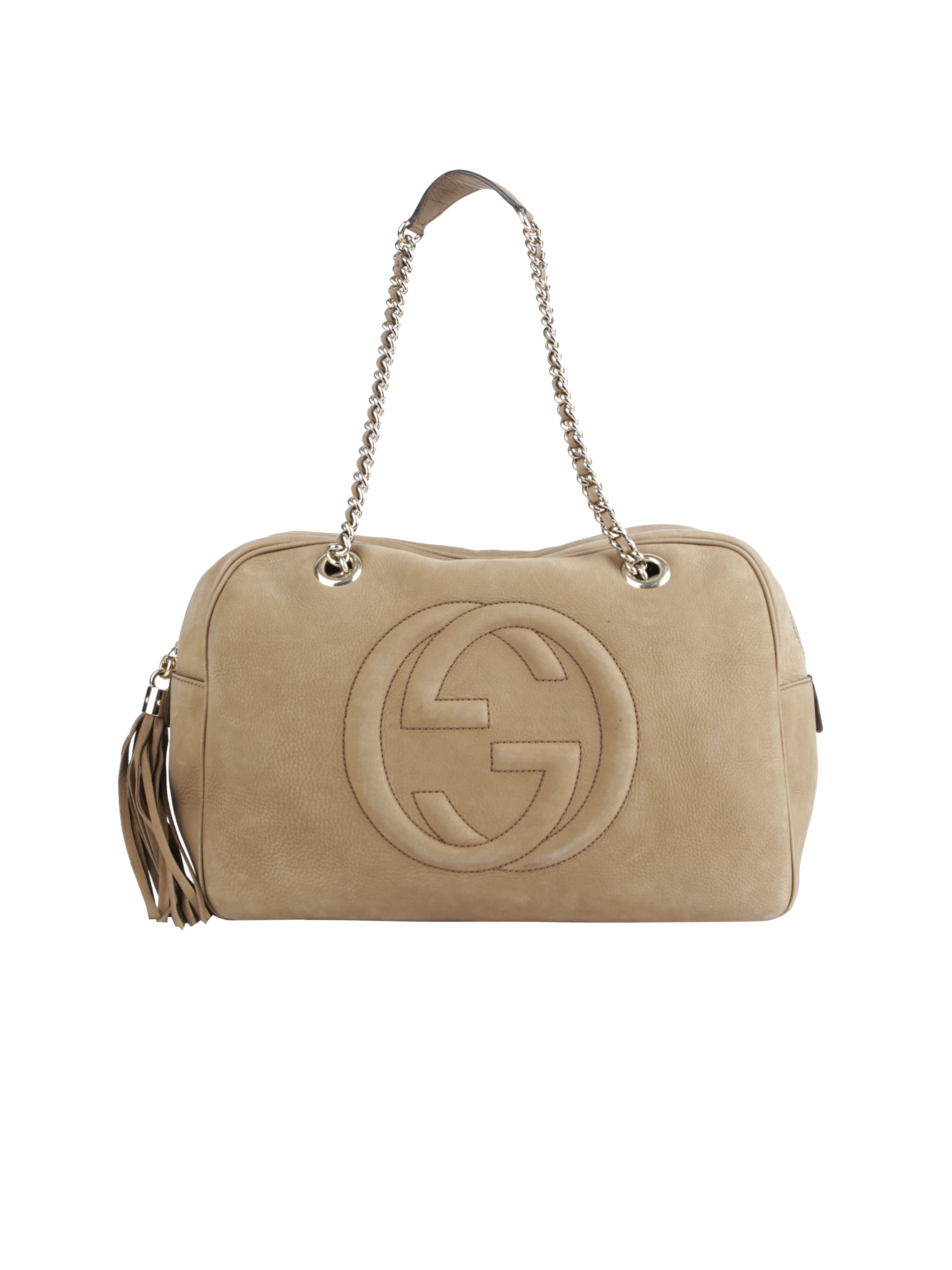 Gucci Soho Black Leather Handbag Shoulder Bag Pre-Owned