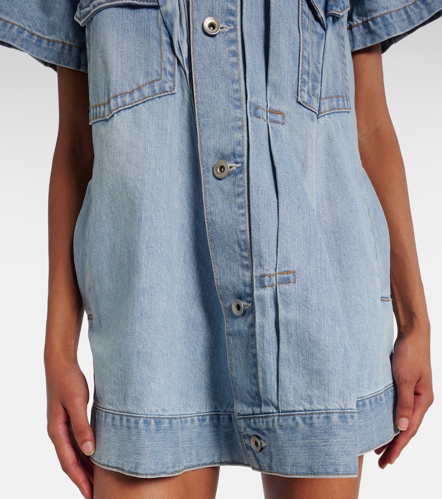 Deconstructed denim minidress