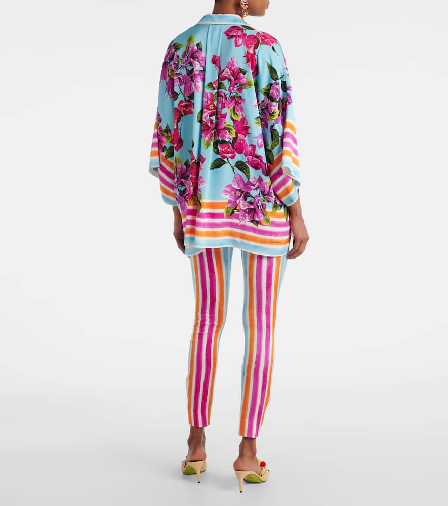 Printed silk-blend shirt