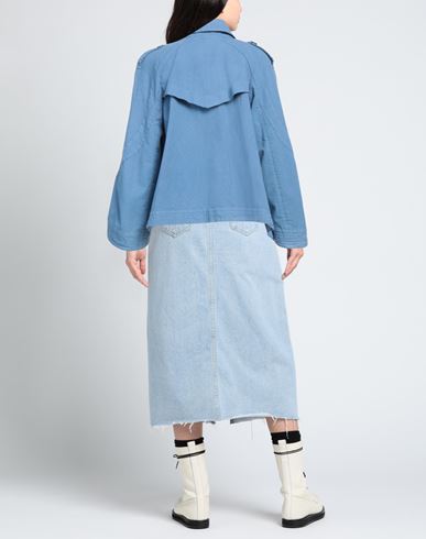 Woman Denim outerwear Pastel blue Size 8 Cotton