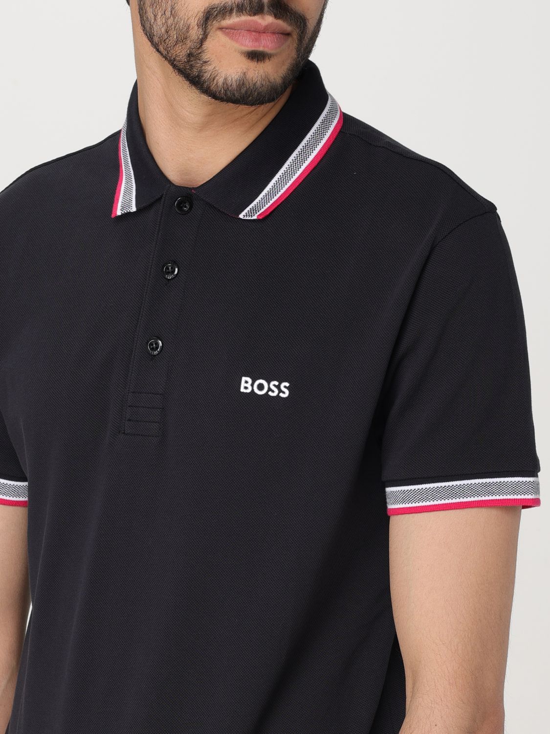 Polo Shirt Men color Black