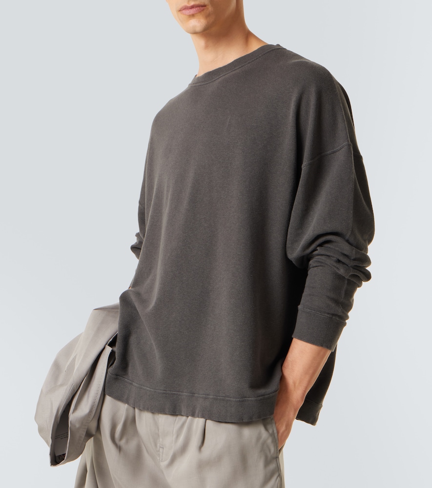 Slack cotton and linen-blend sweatshirt