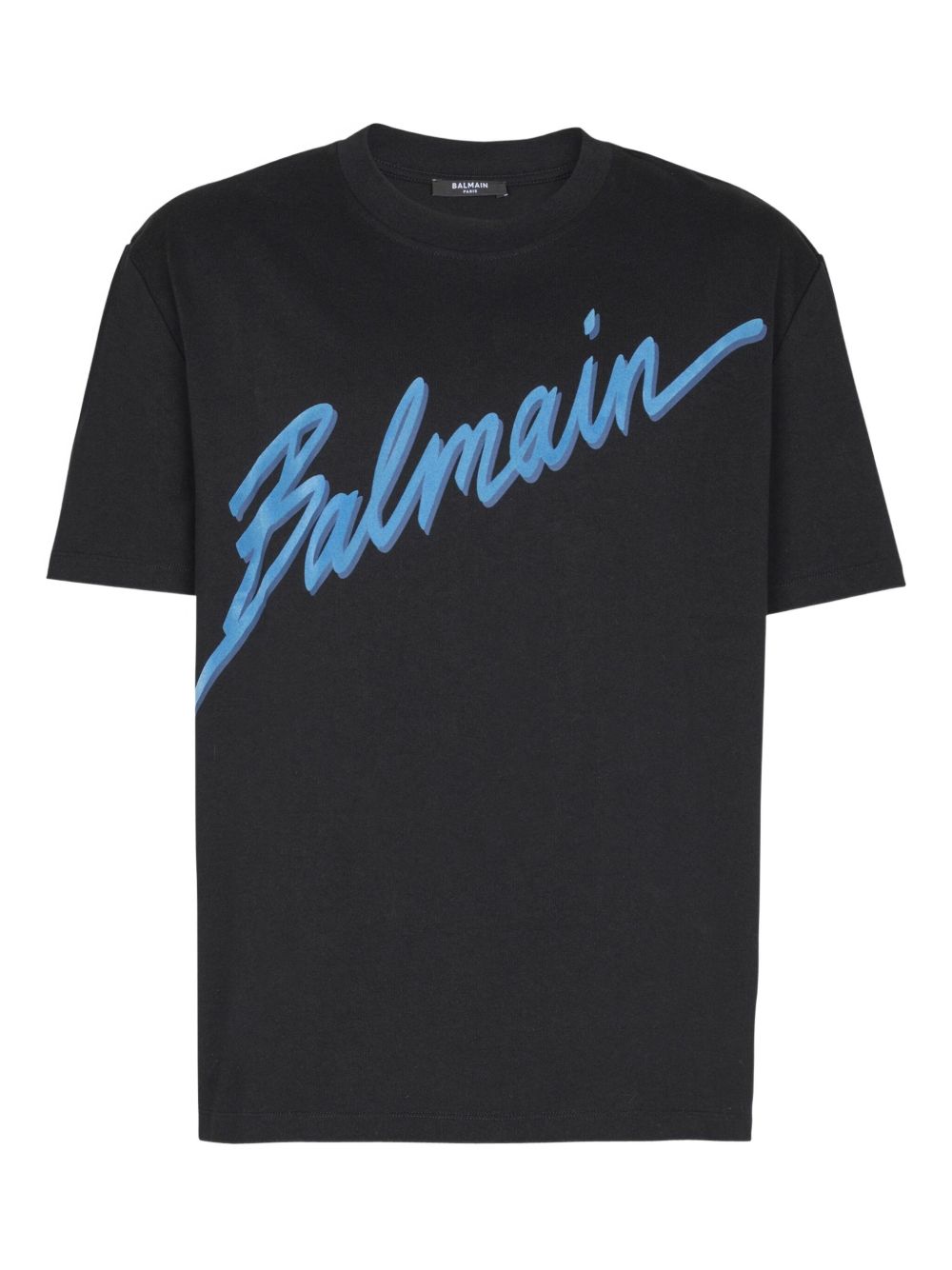Flocked-finish T-shirt - Blue
