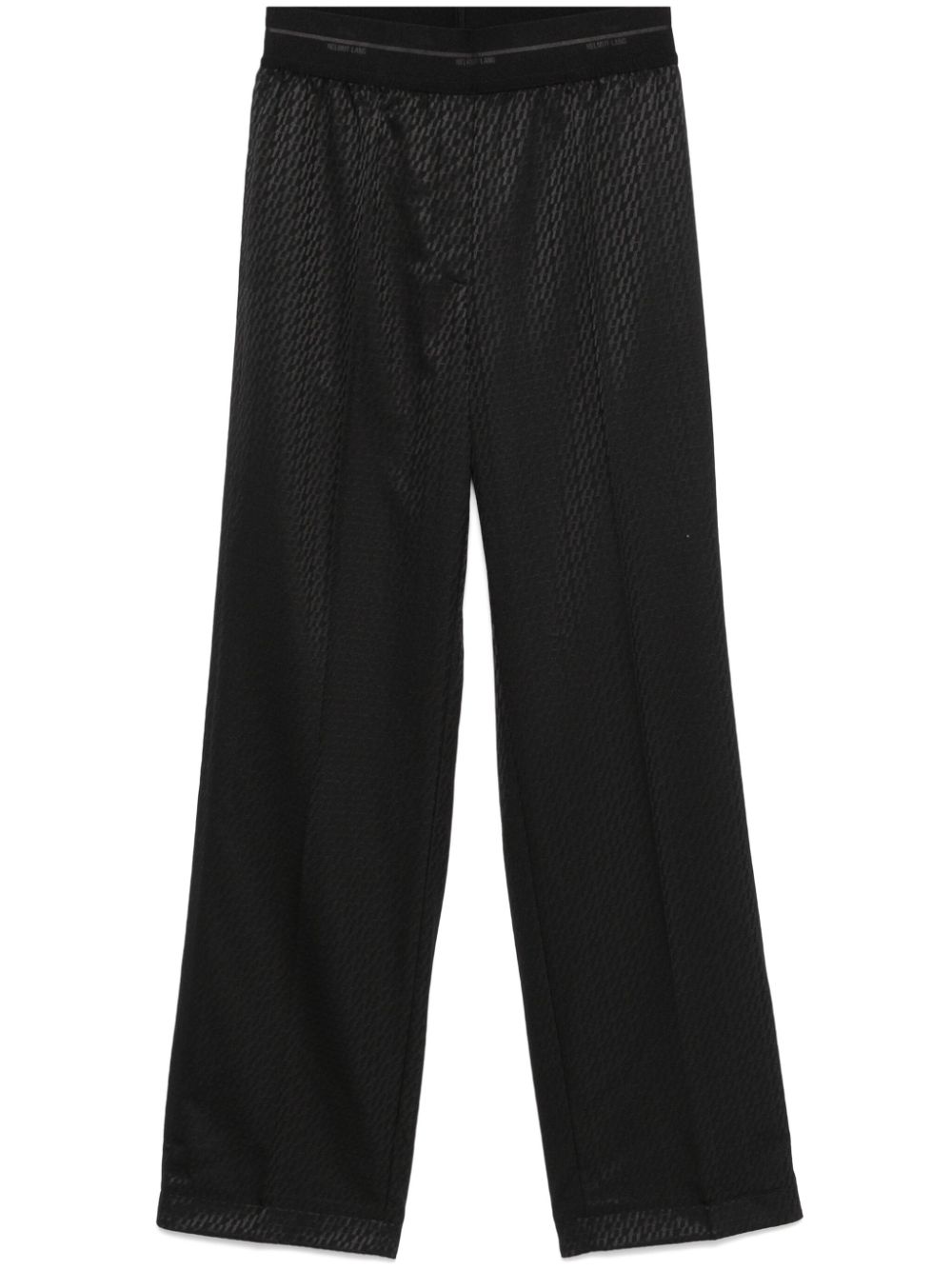 Logo-jacquard trousers - Black