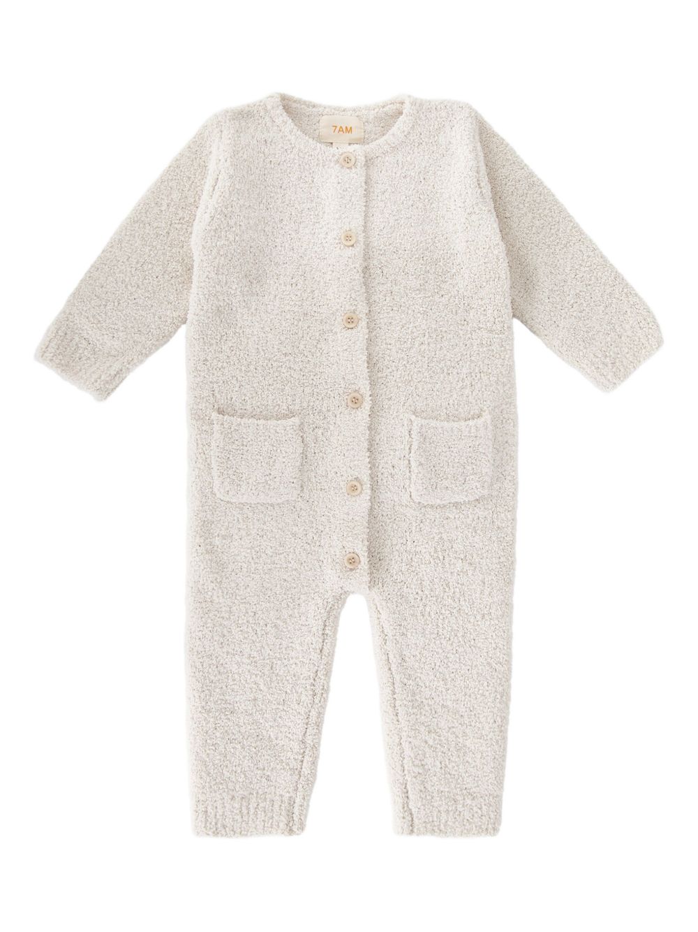 7AM KIDS fleece romper - White