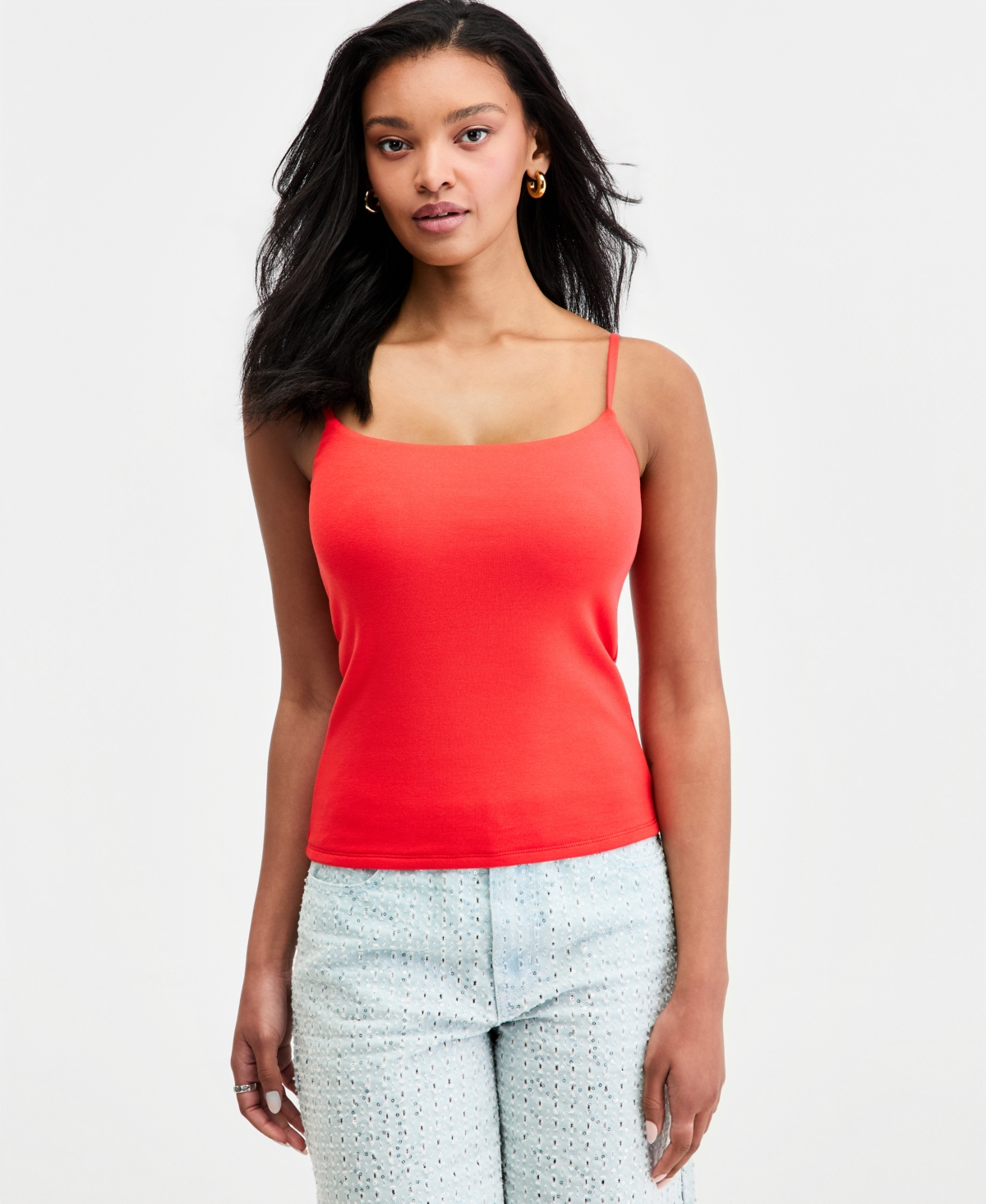Women's Second Skin Camisole Tank, Macy's Exclusive - Spicy Papaya