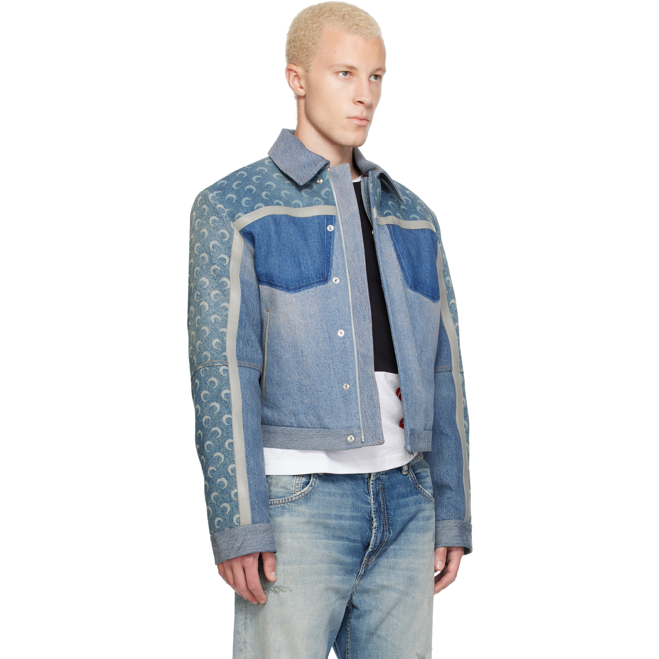 Blue Regenerated Boxy Denim Jacket