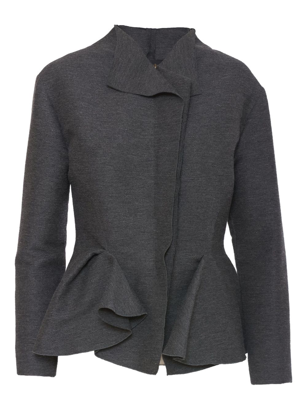 Ruffle-detail jacket - Grey