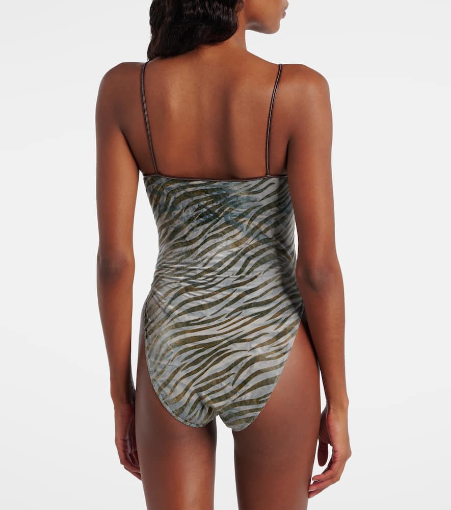 Zebra-print bodysuit