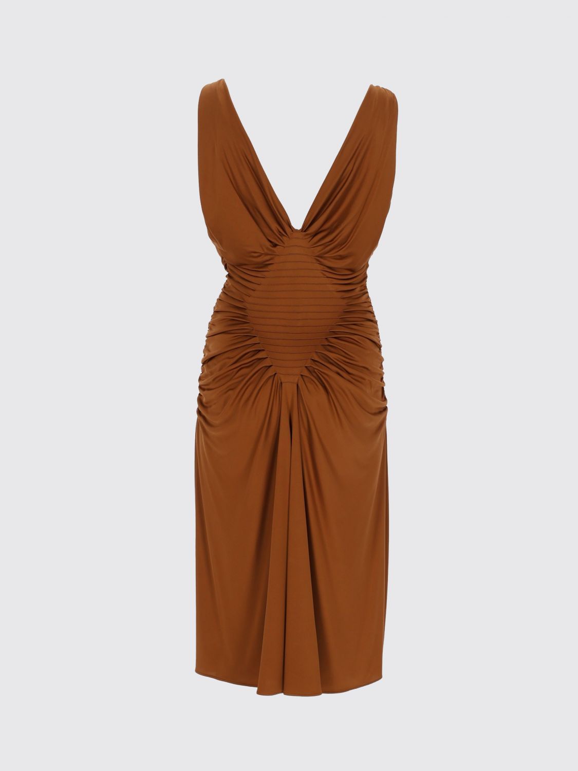 Dress Woman color Tobacco