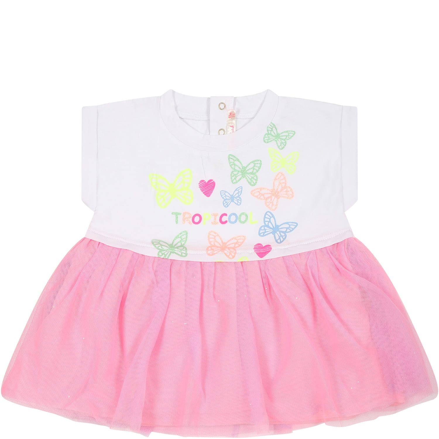 White Suit For Baby Girl With Butterflies And Hearts