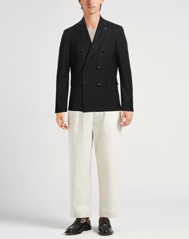Man Blazer Black Size 38 Polyester, Viscose, Wool, Elastane