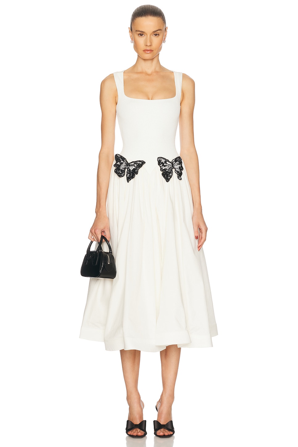 PatBO Merian Knit Midi Dress in Off White - Ivory. M also in