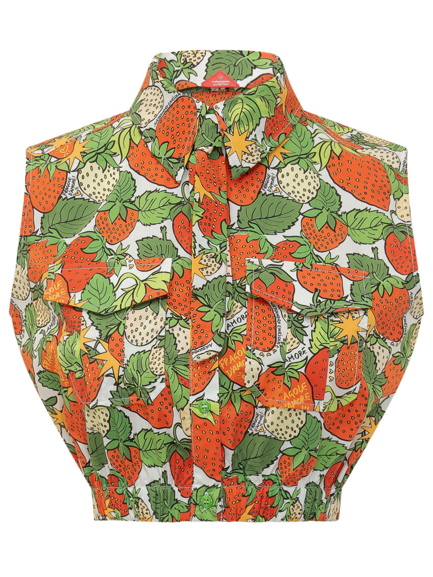 Multicolour Printed Sleeveless Shirt