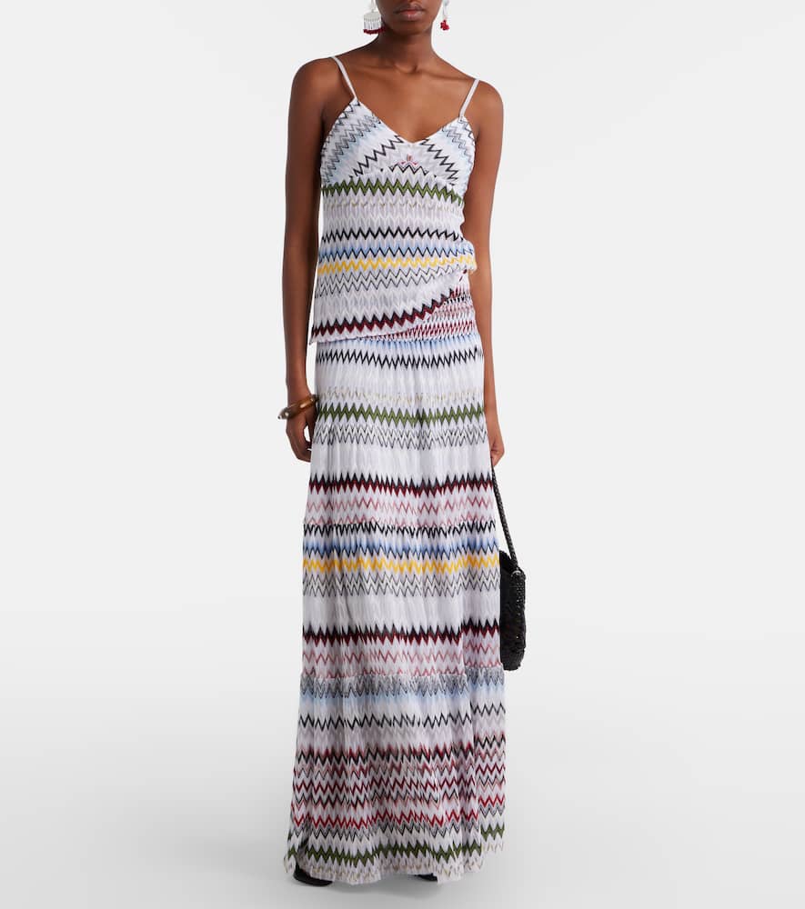 Zigzag maxi skirt