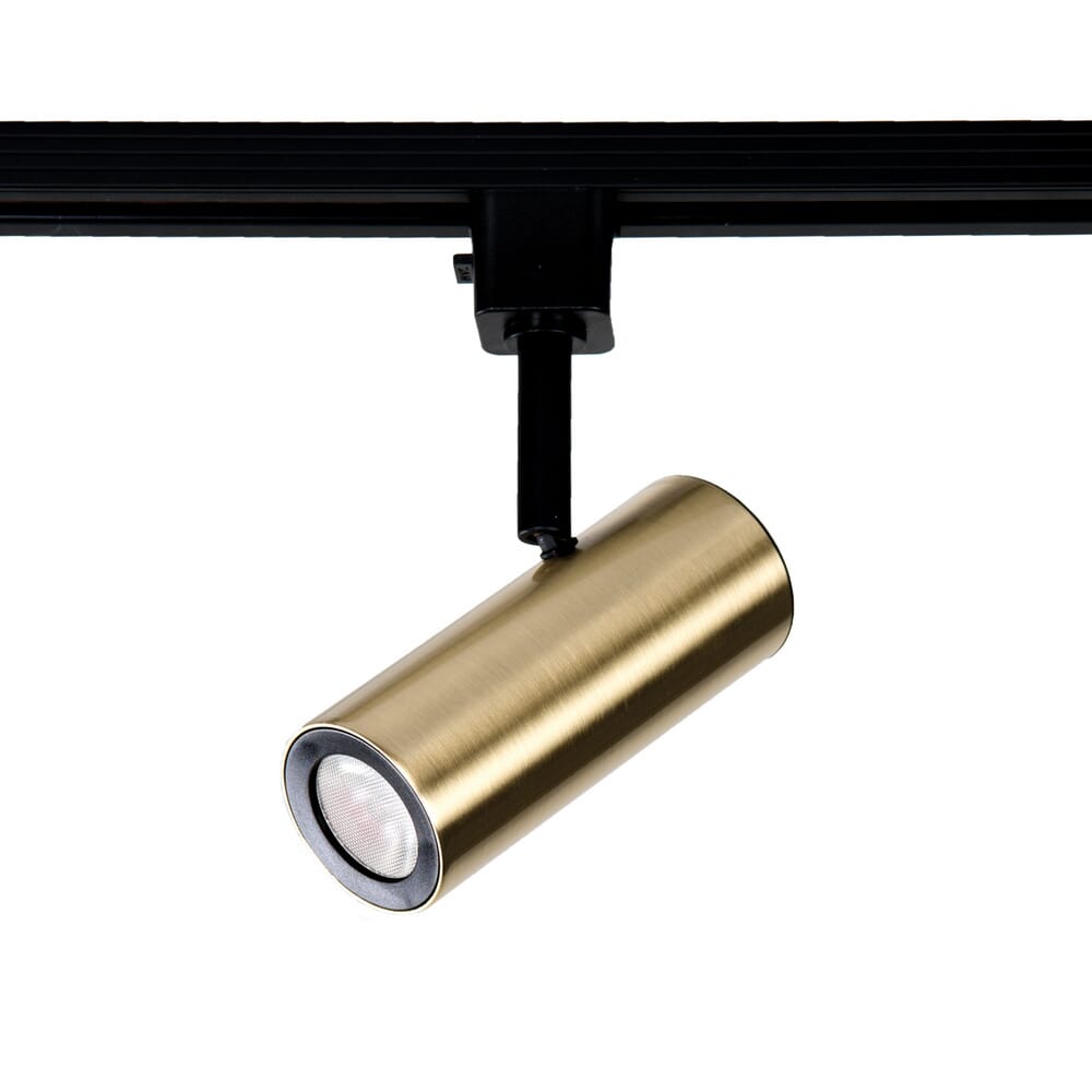 WAC Lighting 120V LED2010 Silo 1-Light X10 Track Head in Brushed Brass - H-2010-930-BR