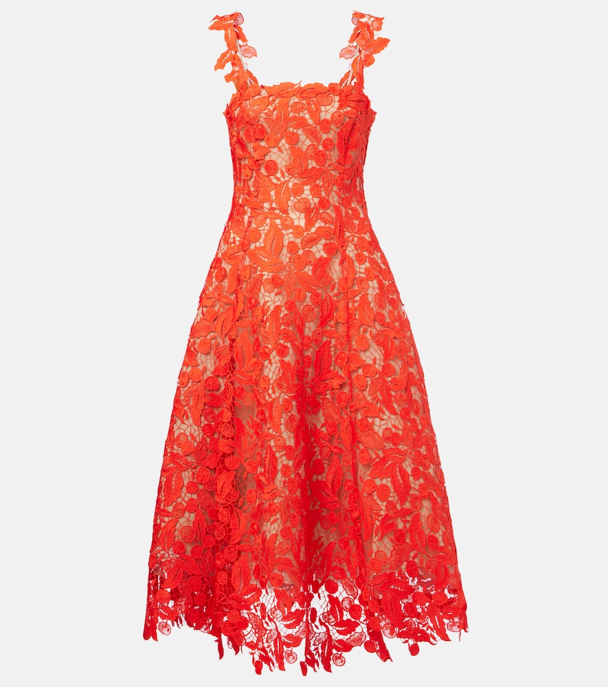 Guipure lace cocktail dress