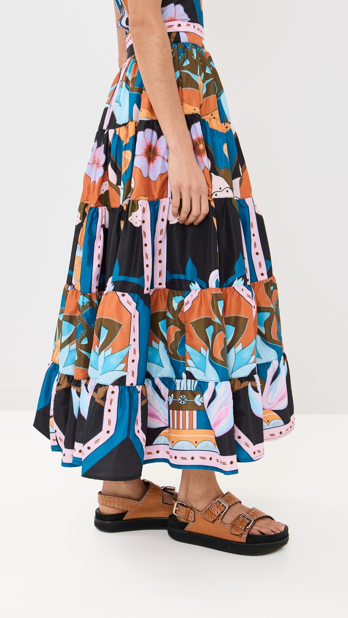 Viktoria Skirt Black/Blue Multicolor Print