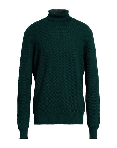 Man Turtleneck Green Size 46 Virgin Wool