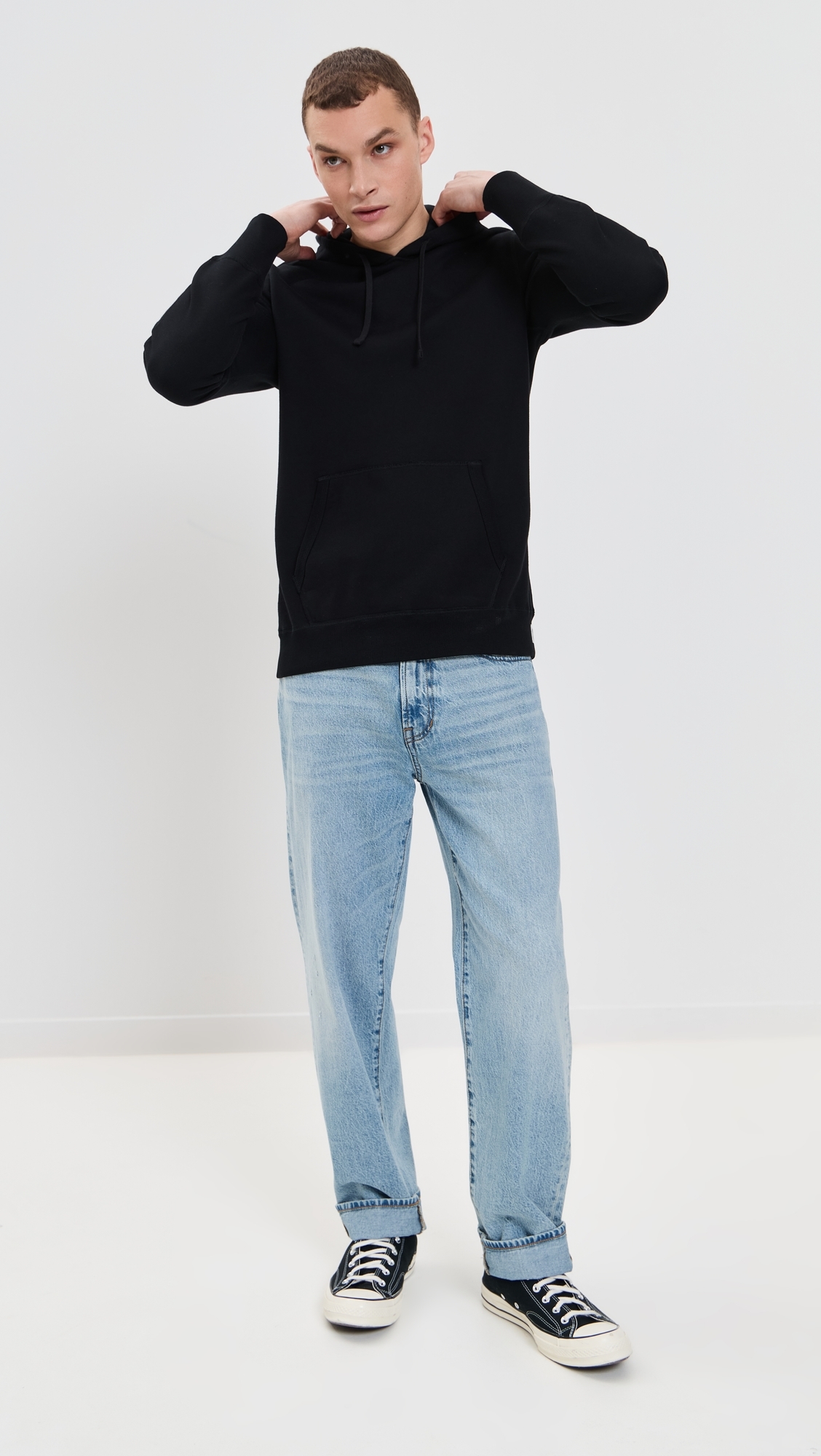 Reigning Champ Mid-Weight Terry Slim Hoodie Black