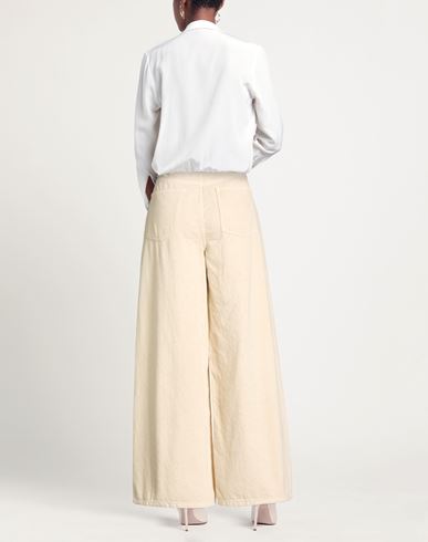 Woman Pants Beige Size L Cotton