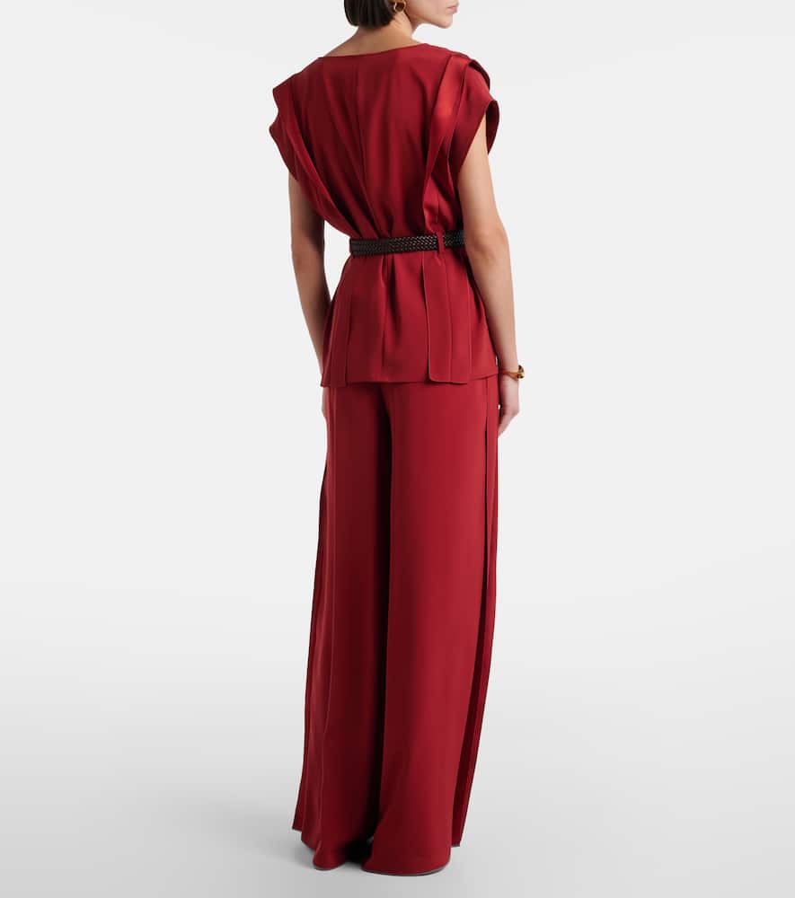 Crêpe wide-leg pants