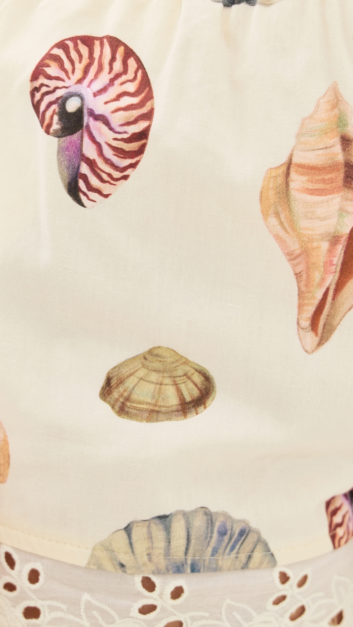 Shell Mini Shorts Cream