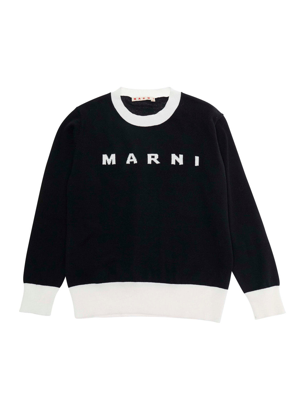 Logo-Embroidered Crew Neck Sweater — Black