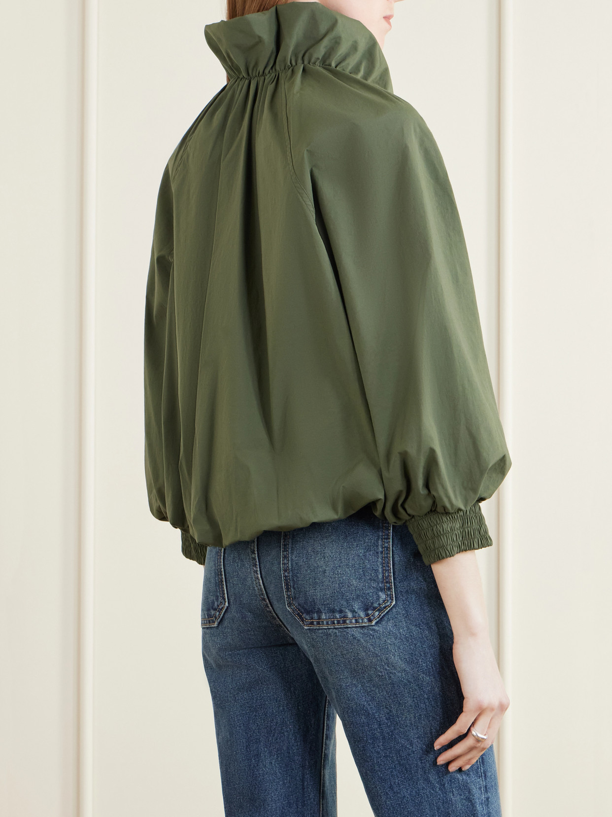 Circe Faille Bomber Jacket - Green